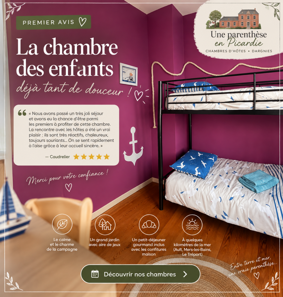 Premier avis voyageur pour la chambre des enfants à Dargnies